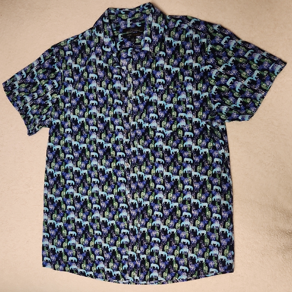 Marc Anthony Luxury Slim Fit Zebra Shirt